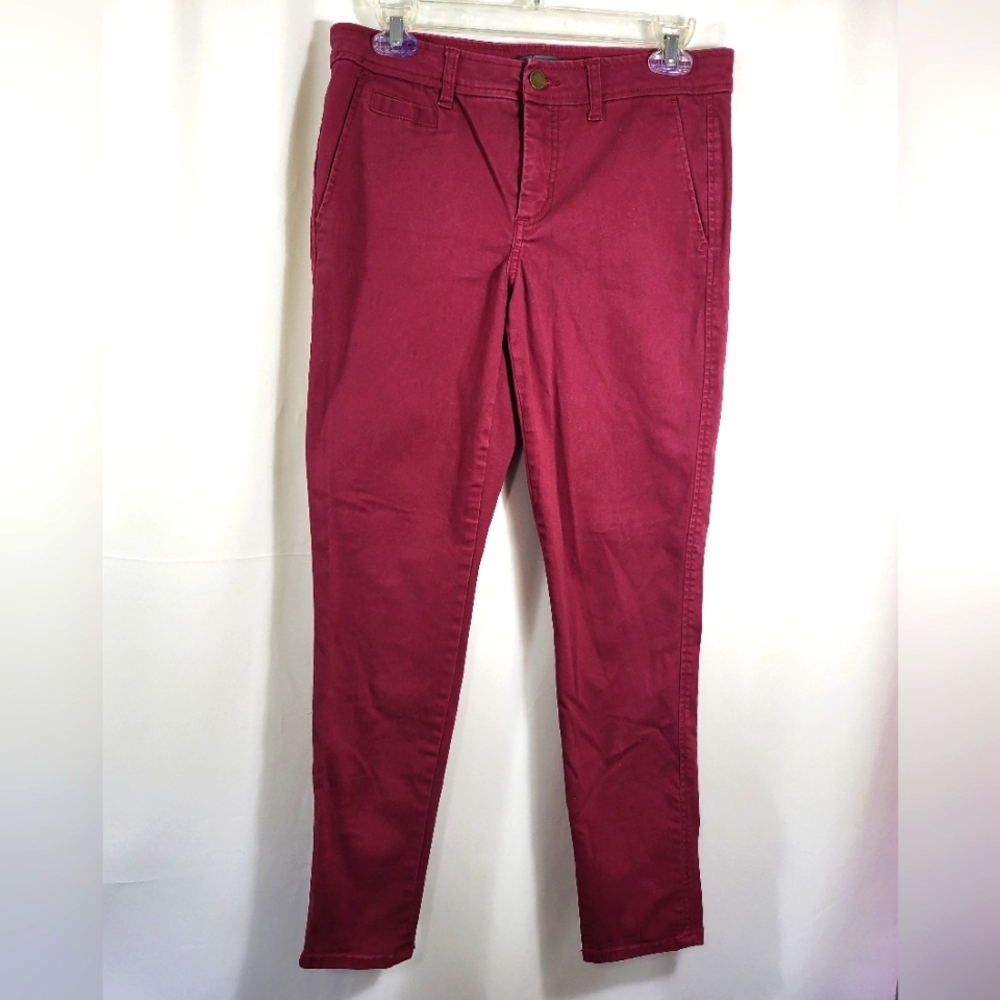 Market & Spruce maroon stretch jeans women's 6  #1349